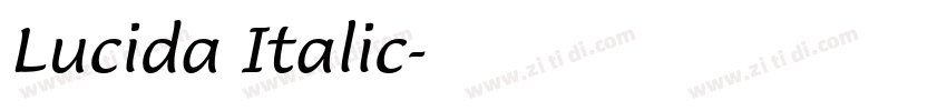 Lucida Italic字体转换